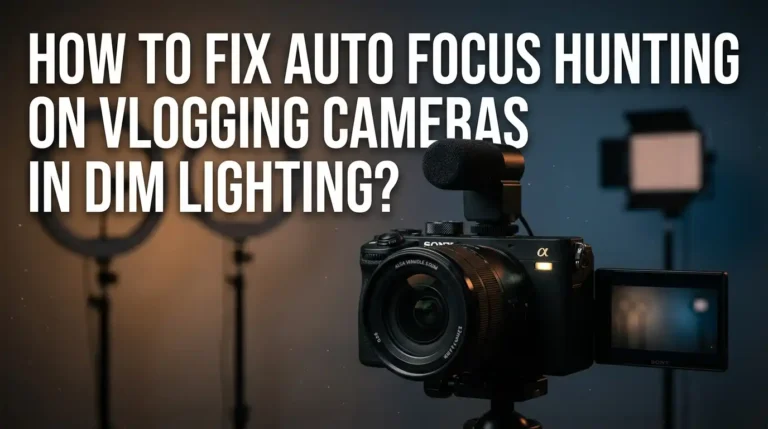 How To Fix Auto Focus Hunting On Vlogging Cameras In Dim Lighting?